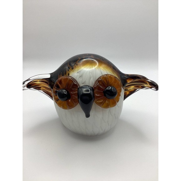 Dale Tiffany Majestic Owl Glass Art Figurine / Decorative Art Piece - Picture 6 of 7